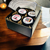 4 Piece Gearhead/Man Cave/2 Stroke Candle Gift Box Sampler Set- 3 Options - Choose Style