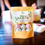 Pedicure Foaming Bath Bombs Gift Box 10 Piece Set | Gift for Her | Gift from Toddler | Foot Bath | Gift for Mom | Vegan