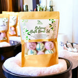 Pedicure Foaming Bath Bombs Gift Box 10 Piece Set | Gift for Her | Gift from Toddler | Foot Bath | Gift for Mom | Vegan