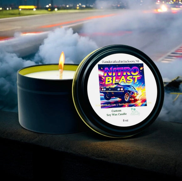 NITRO Blast - Race Fuel Scented Candle - Custom Requested - POTENT & INTENSE