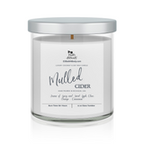 Mulled Cider Luxury Coconut + Soy Wax Wood Wick Candle | 11 oz Glass Tumbler with Silver Lid | Hand Poured | Zero Waste & Reusable | Minimalistic Design - Earth's Own Bath & Body