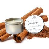 Cinnamon Sticks Luxury Soy Candle | Hand Poured | Zero Waste & Reusable | Minimalistic | Gift for Friend | 6 oz - Earth's Own Bath & Body