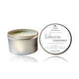 Indonesian Teakwood Luxury Soy Candle | Hand Poured | Zero Waste & Reusable | Minimalistic | Gift for Friend | 6 oz - Earth's Own Bath & Body