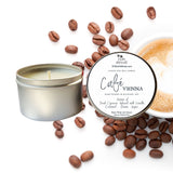 Cafe Vienna Luxury Soy Wax Candle | 6 oz Travel Tin | Hand Poured | Zero Waste & Reusable Tin | Minimalistic Design | Hemp or Cotton Wick