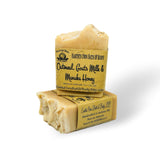 Oatmeal Goat's Milk Manuka Honey Fragrance Free Cold Process Natural Gentle Exfoliating Soap Bar | Made w/ Gluten Free Oats  | Approx 4-5 oz
