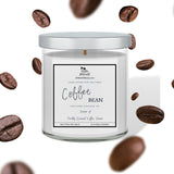 Coffee Bean Luxury Coconut + Soy Wax Wood Wick Candle | 11 oz Glass Tumbler with Silver Lid | Hand Poured | Zero Waste & Reusable