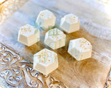 Oatmeal Milk n Honey Hexagon Foaming Bath Bombs | Made with Organic Moringa Oil & Shea Butter | Gift | Stocking Stuffer | Vegan | Choose Set