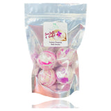 Sea Salt & Orchid Foaming Organic Shea Butter Bath Bomb 4 Pack Gift Bag | Gift for Friend | Wedding Favors | Kids Bath Bombs | Michigan Made