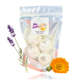 Skin Soother Foaming Organic Shea Butter Bath Bomb 4 Pack Gift Bag | Gift for Friend | Wedding Favors | Kids Bath Bombs | Michigan Made
